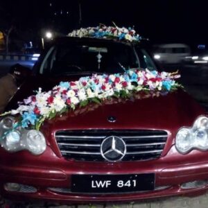 Red, White & Blue Mixed Flower Floral Car Decor