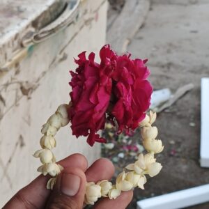 single layer motiyan and red rose casual kangan for guests