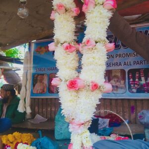 pink & white haar / garland